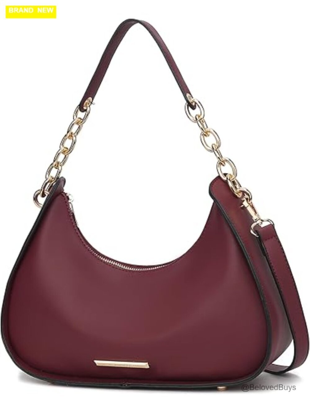 Vegan Leather Hobo Shoulder Bag Crossbody Purse